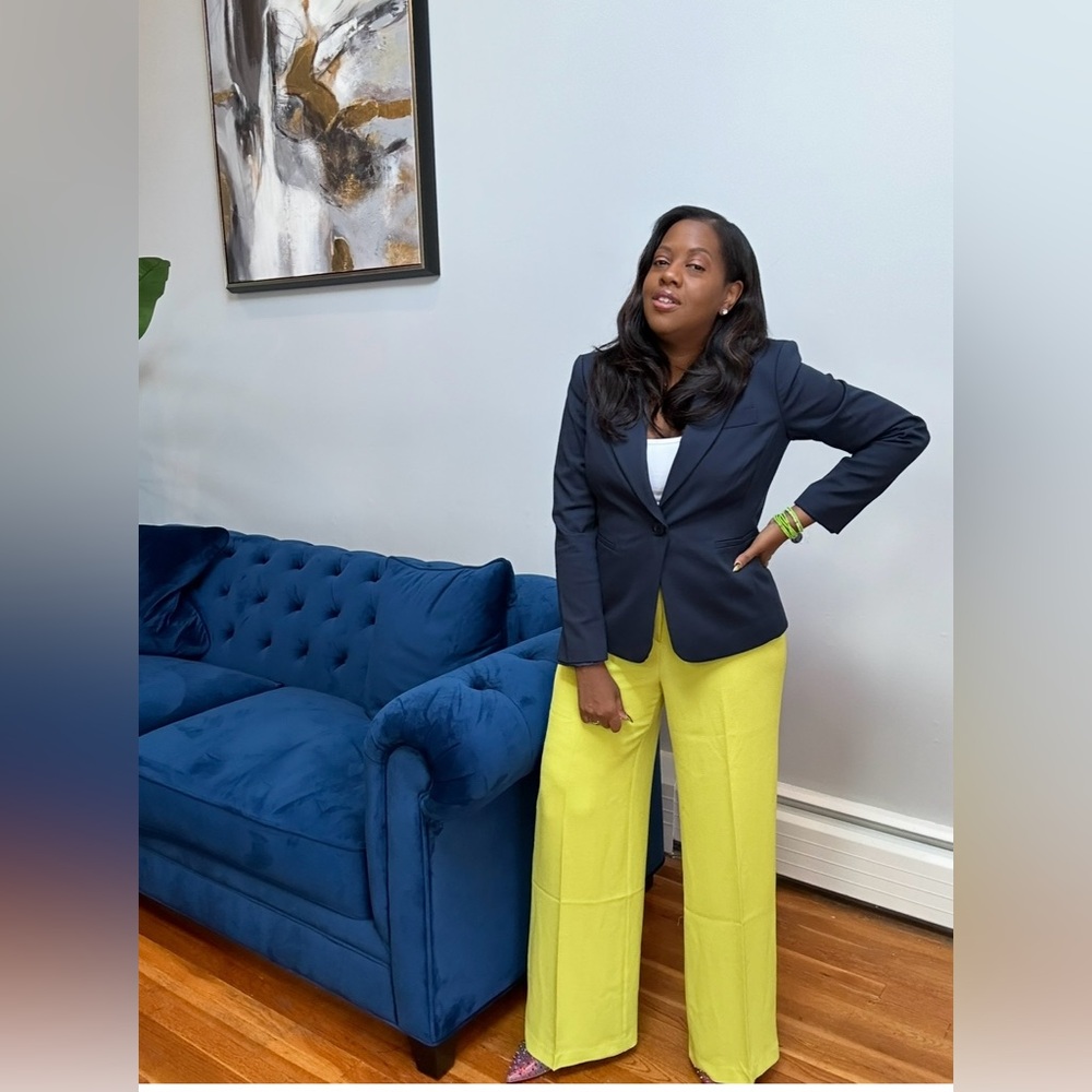 Yellow Wide-Leg Pants